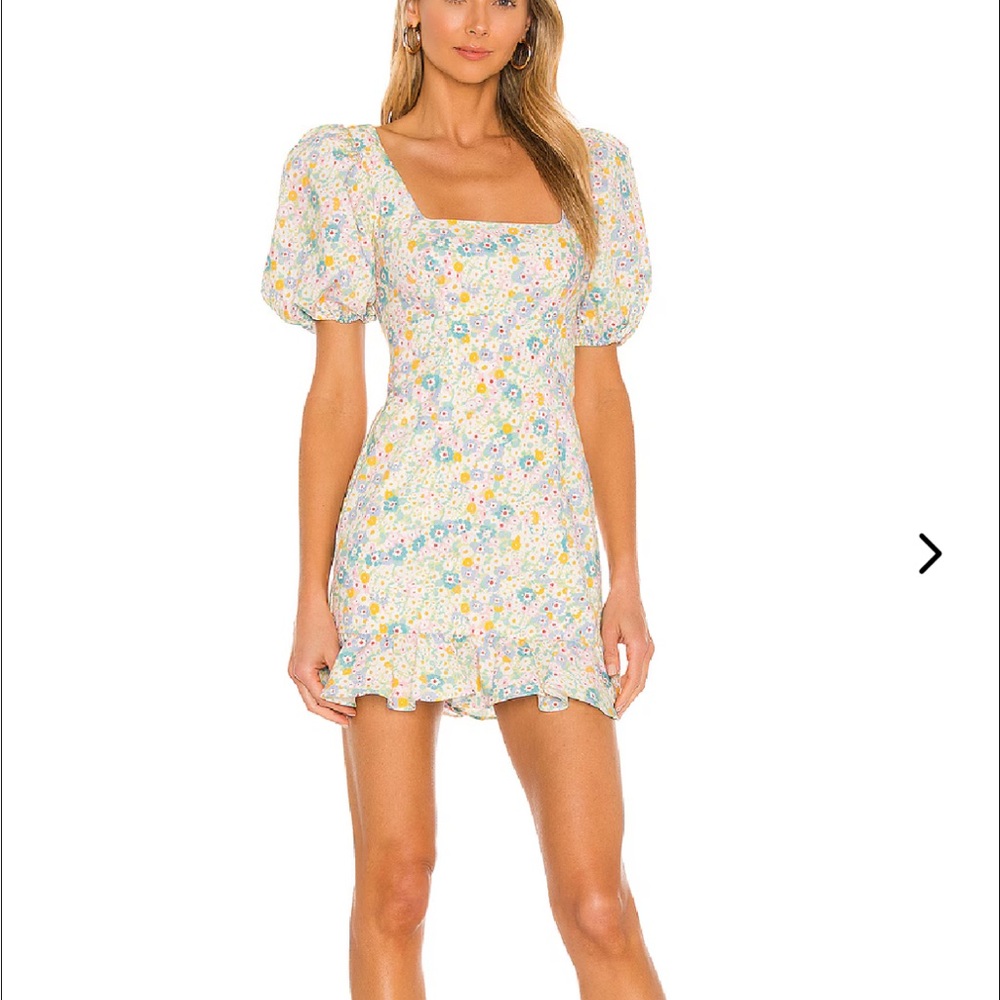 Lovers + Friends Floral Puff Sleeve Mini Dress
